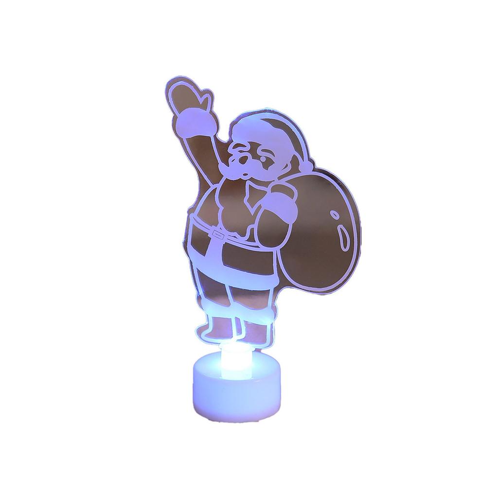 Illuminated LED Acrylic Christmas Decoration Tabletop Ornament Christmas Decorative Nightlight For Home Office Bedroom