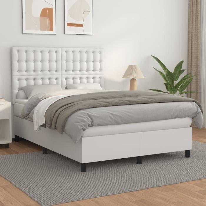 3144606 vidaXL Divan Bed with Mattress Grey 140x190 Cm Faux Leather