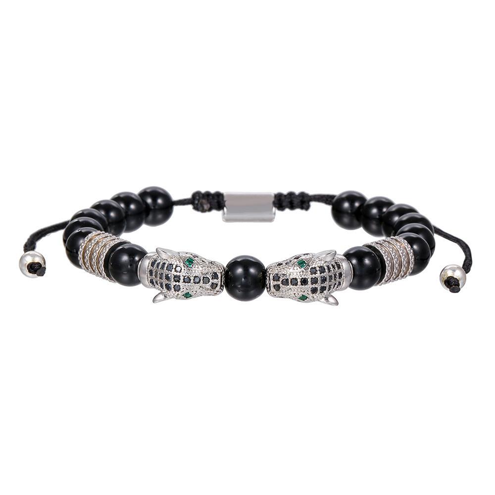 Geometrisches verstellbares Armband mit Zirkonsteinen für Männer und Frauen Geschenk