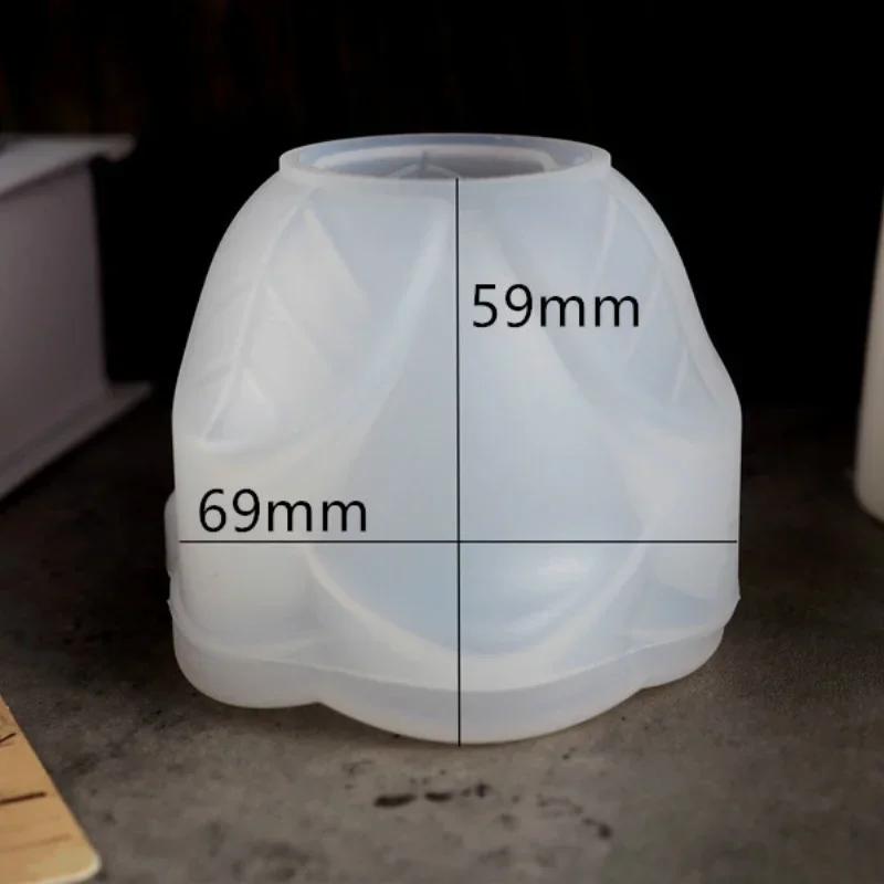 

1 Pcs DIY Crystal Epoxy Mold Resin Rose Candle Holder Storage Box Ashtray Multifunctional Mirror Silicone Mold белый