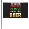 1pc Multi-Size Optional Wonderful Time Beer Flag - Durable Polyester for Outdoor and Interior Decoration, Garden Parties and Family Celebrations