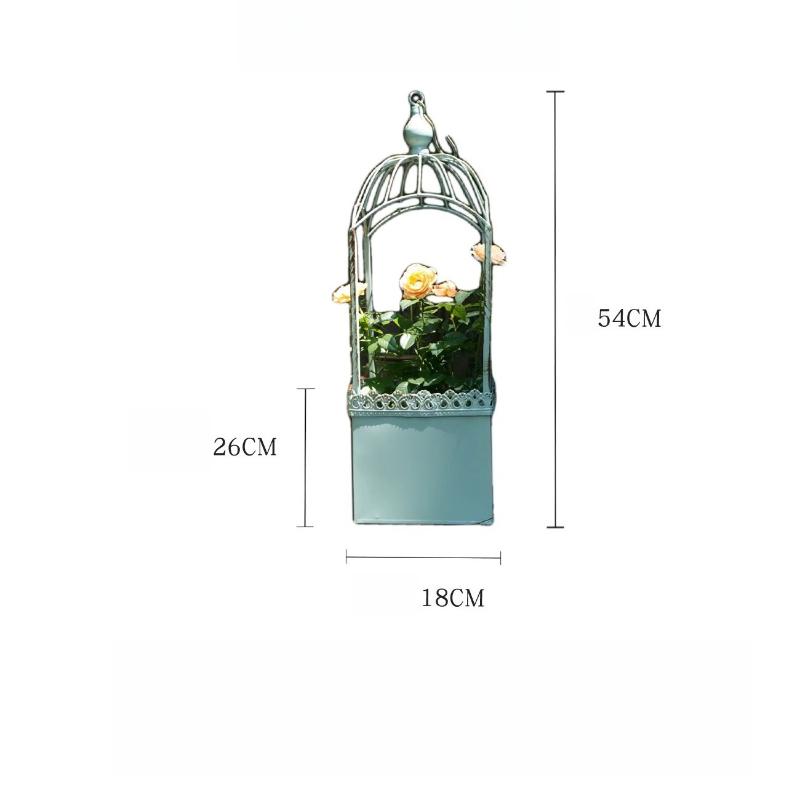 Наружная кованая подвесная для наружного двора сада подвесная декоративная горшечное растение подвесное на балкон зелёный