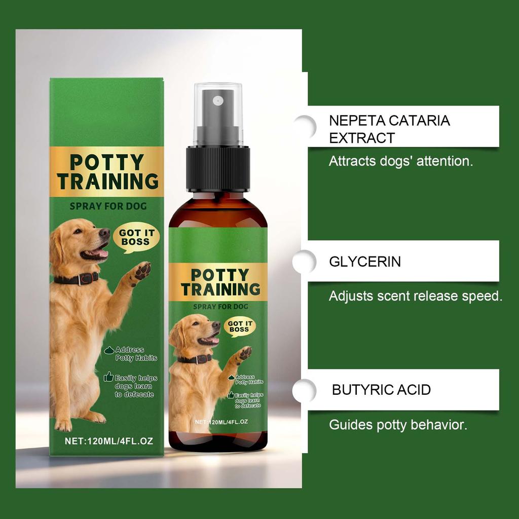 120ml Dog Spray - Effective Toilet Habit Correction & Gentle Guidance For All Dog Breeds  Simplify Puppy & Adult Dog Toileting Training