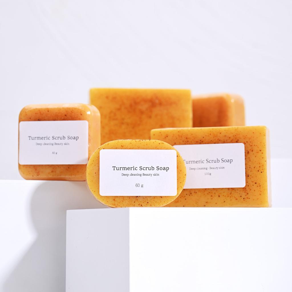 1PC Turmeric Kojic Acid Soap Glutathione Soap Handmade Soap Cleansing Bath Soap Essential Oil Soap Soap