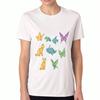Origami Animals Ladies' Cotton T Shirt, Premium Cotton Quality Print,Durable And Longlasting, Featuring Elephant, Fox, Bear, Horse, Cat, Bird, Butterf