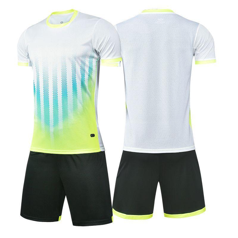 Football Suit Men's Football Jersey Team Game Training Jersey Short-sleeved Student Sportswear Bright Color