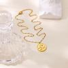 Star&Moon Coin Pendant Necklace For Women Cute Fashion Gold Color Stainless Steel Round Star&Moon Necklace Sweet Jewelry Gifts