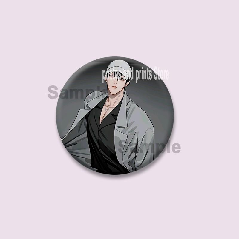 Manhwa BL Coreano Spilla a Moneta Cartone Animato Spille di Plastica Cartone Animato Mo Guan Shan He Tian Spilla Gioielli Regalo Zaino Cappello Accessori per Risvolto