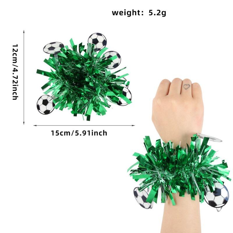 1PC World Cup Football Wrist Flower Sports Theme Party Performance Decorative Colored Bar Bracelet Flower Cheering Props