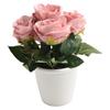 Exquisite Rose Flower Freshing Natural Plastic Potted