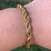 Xiaomi Vnox Basic Men's Cuban Twist Rope Chain Bracelets 1/2/3Pcs in One Set, Gold Color Stainless Steel Figaro Wheat Links