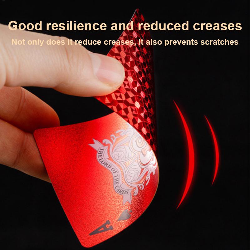 Red Plastic Playing Cards PVC Poker Waterproof Washable Parker Rustic Red Year of the Festival Creative Thickened Card