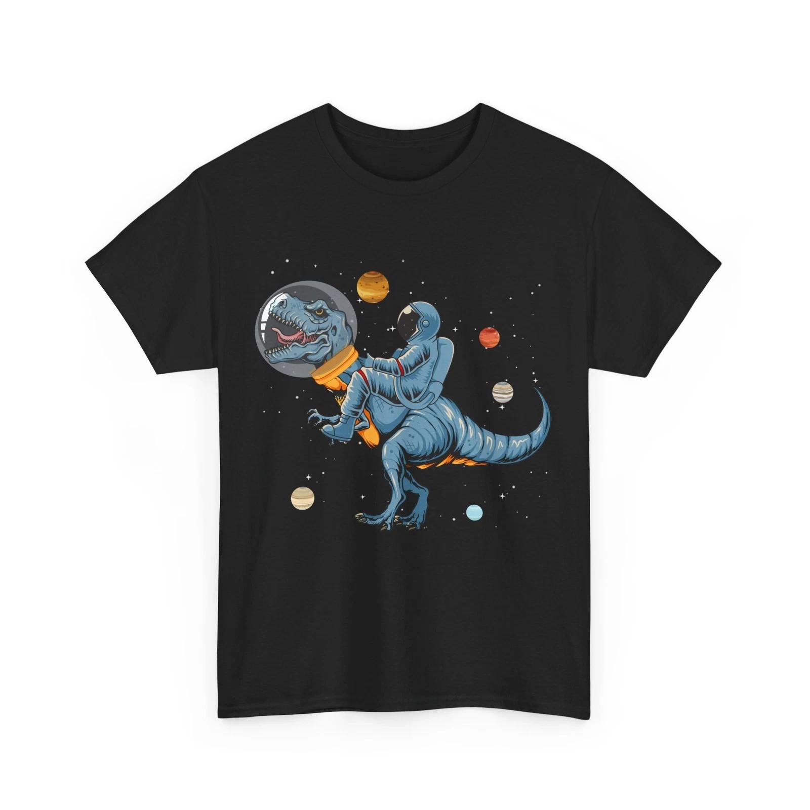 Astronomy Shirt, Astronaut T-Rex Spaceman Dinosaur Space Lovers Shirt S