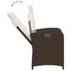 Vidaxl 3-Cz. Garden Furniture Set With Cushions, Brown, Poly Rattan