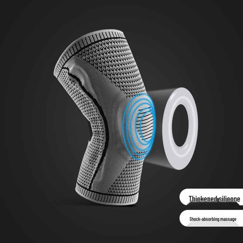 Breathable Silicone Spring Compression Knee Pads for Outdoor Sports & Activities