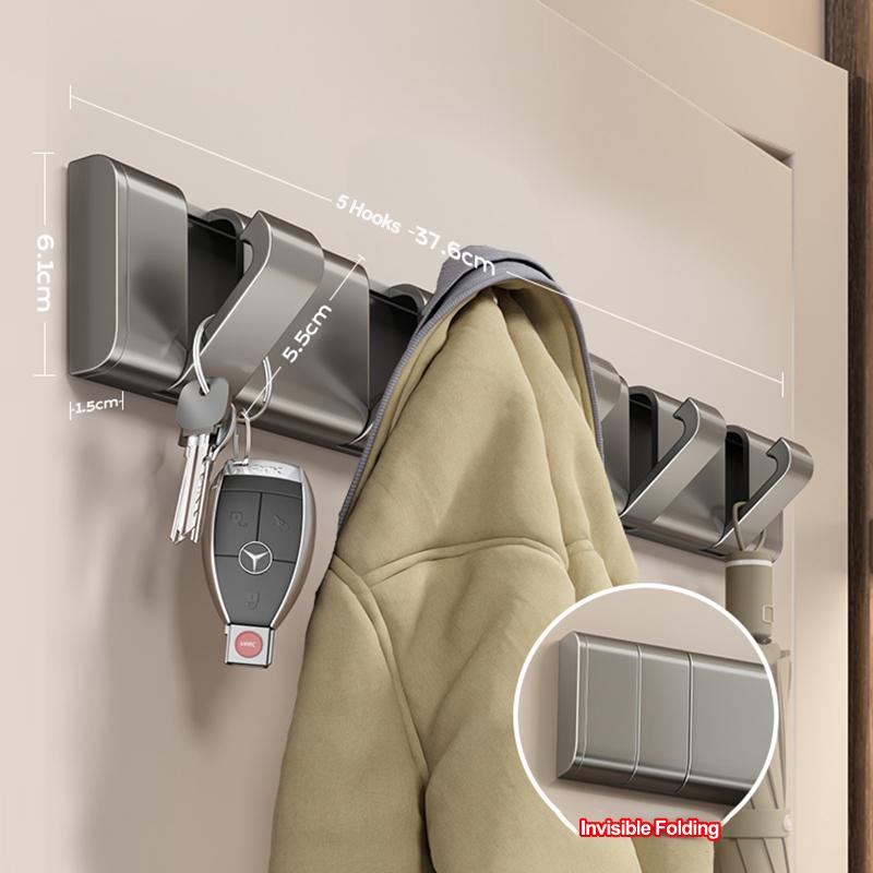 

Алюминиевый невидимый складной креативный крючок для переноски сумок, крючок для подвешивания полотенец, складные крючки, настенный крючок для одежды, настенный крючок