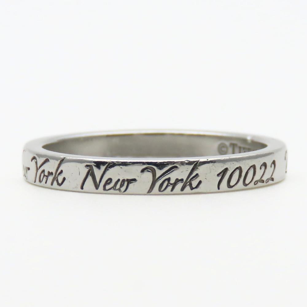 Used TIFFANY&Co. Ring Notes Narrow New York EU#57 Silver925 2.9g Silver Accessories