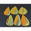 250Cts. Natural Bumble Bee Jasper Pear Cabochon Loose Gemstone 06 Pcs Lot C-2263