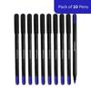 Pentonic 0.7mm Ball Point Pen Pack of 1 X 10pcs | Blue Ink, Black Body | Smooth Writing for Office, Home & School