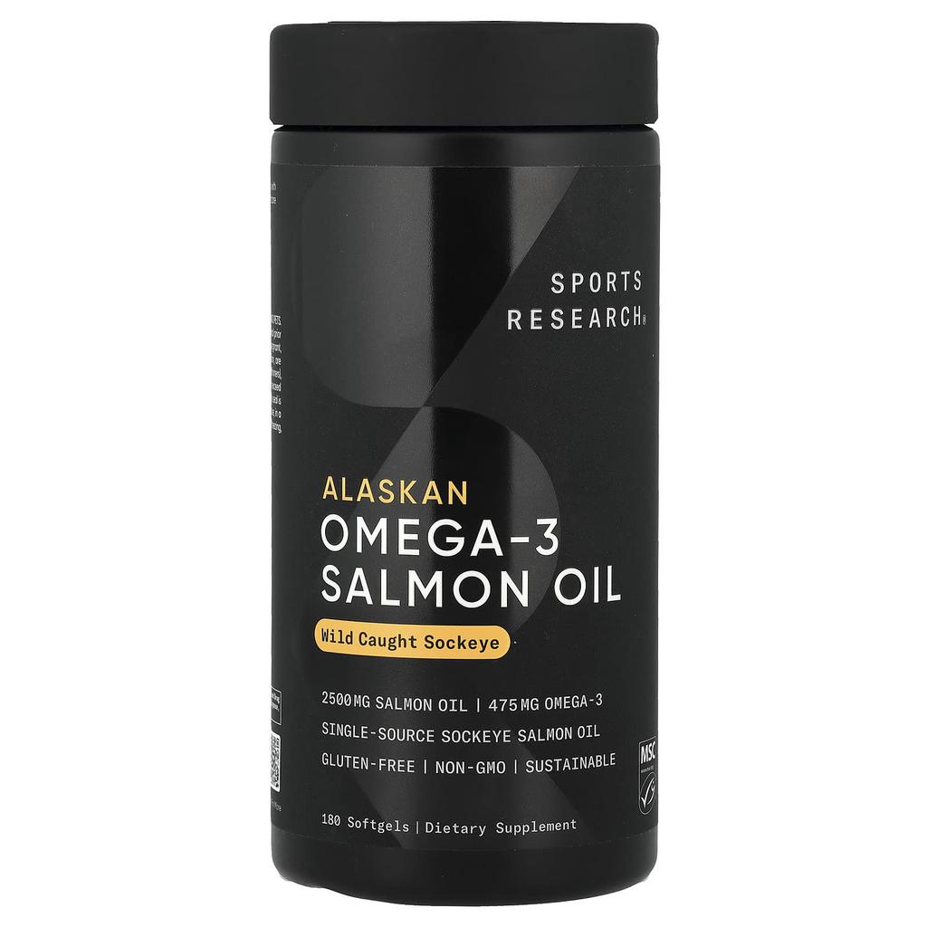 Alaska Omega 3 Salmon Oil, Wild Mussel, 180 Softgels