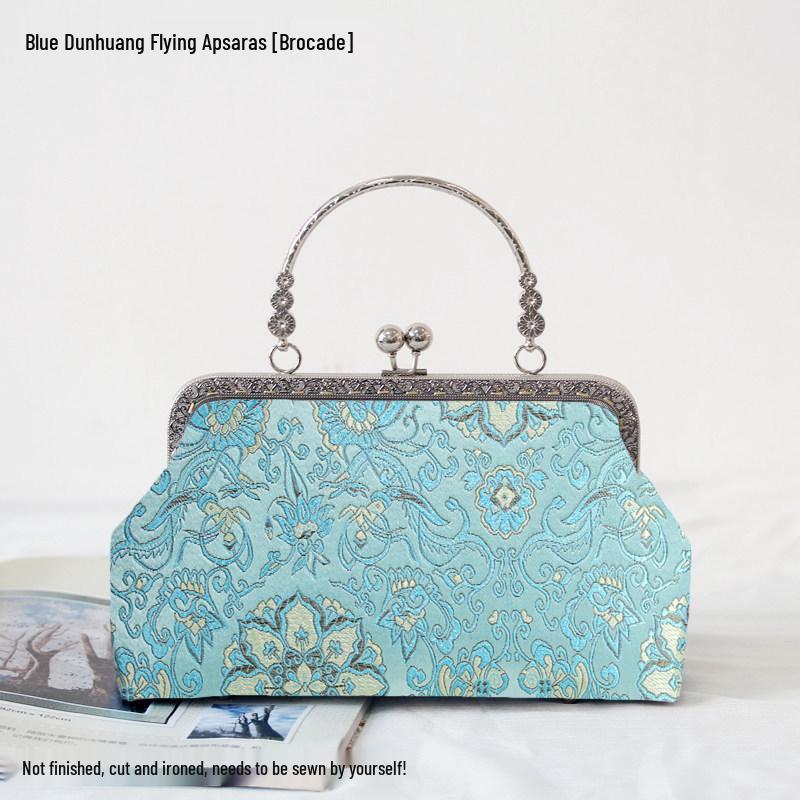 Short Style Handbag Material Kit - Handmade, Multiple Styles, Square Clasp Bag, Includes 20 Needles
