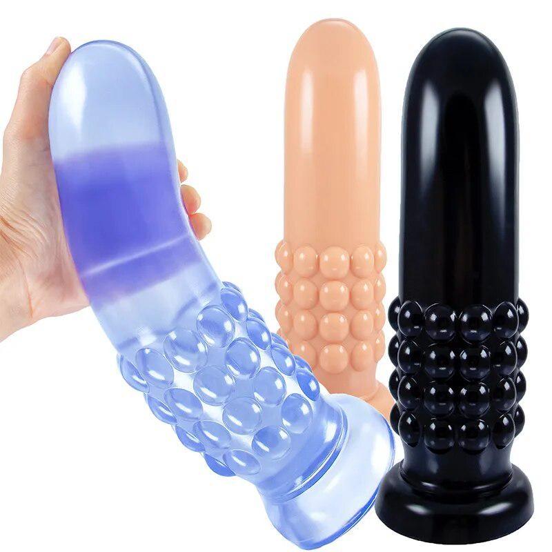 Large PVC Anal Plug for Men Prostate Massage Stick Anal Expansion Masturbator Special-shaped Penis Fisting Sex Toy