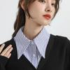 Stripes False Collar Detachable Lapel Half Shirt New Fake Collar  Women Girls