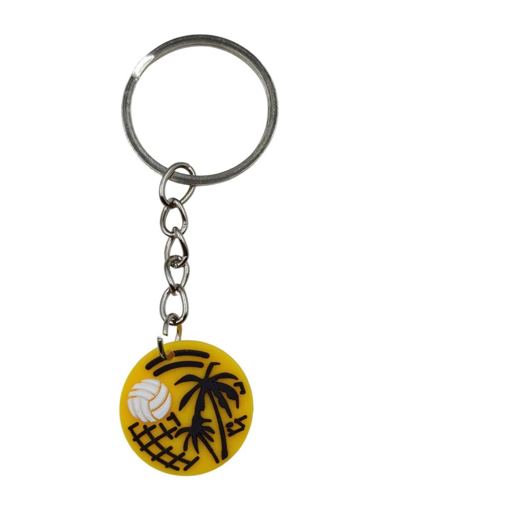 Creative Sports Keychain: Soft PVC Rubber Keyring for Football, Basketball, Volleyball, Rugby Bag Pendant