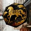 Golden Horse Clouds: Elegant Umbrella with Automatic Opening & Closing, Outdoor Travel Accessory, Perfect Gift 119