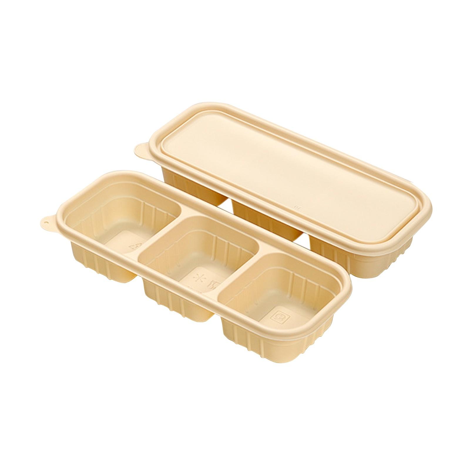 

Прямоугольная пищевая коробка из кукурузного крахмала на биооснове, упаковочная коробка для риса на вынос, легкая пищевая упаковочная коробка One Size