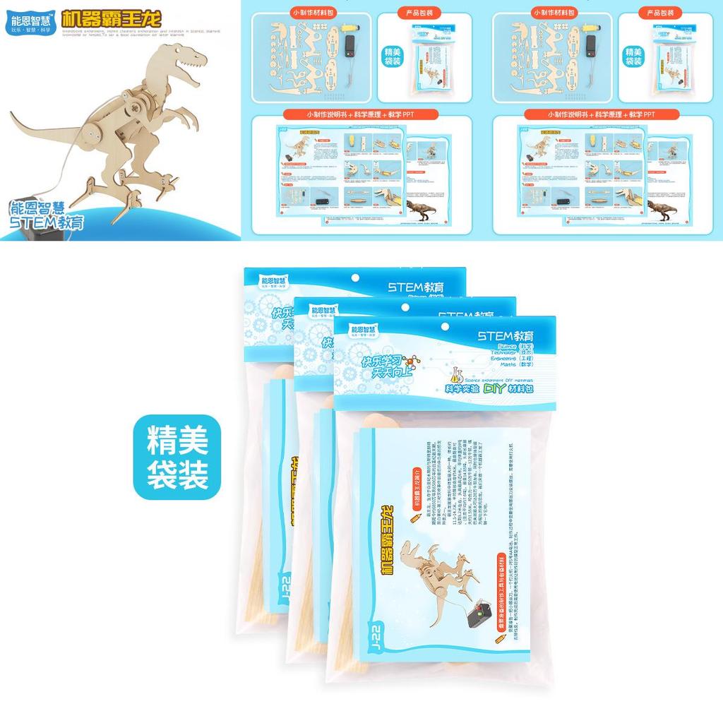 Diy Wooden Tyrannosaurus Rex Educational Science Craft Kit For Kids Hands-on Learning J-22 Material Pack