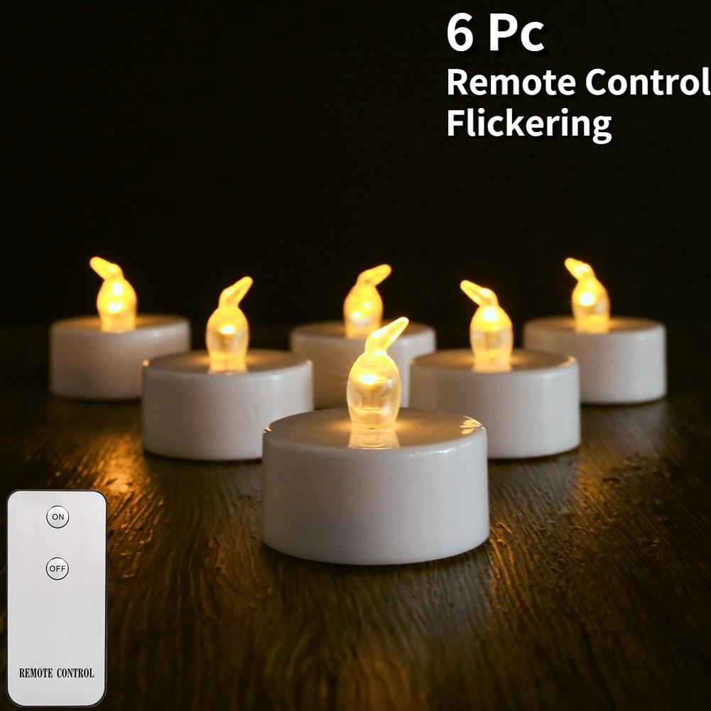 Candles 12/24 Pack Warm Yellow Flameless LED Tea Lights Battery Operated 200+Hours For Aniversary Wedding Home Table Decoration