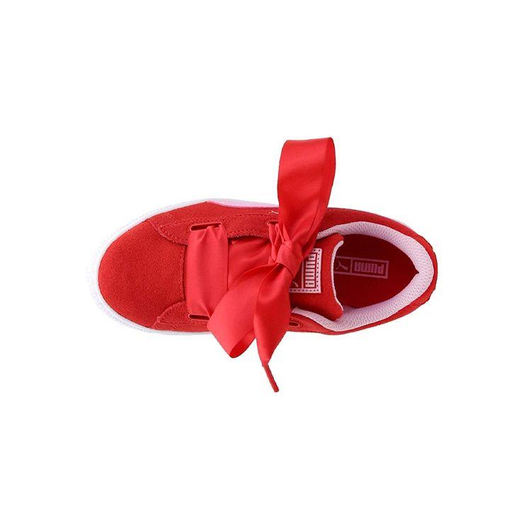 Puma Suede Heart Radicals Balance Lightweight Low-Top Skate Shoes Kids Sneakers Red 368948-01