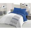 Microfiber Duvet Cover Set AMBROISIE - 1 Duvet Cover 240 X 260 Cm + 2 Pillowcases 63 X 63 Cm - Blue