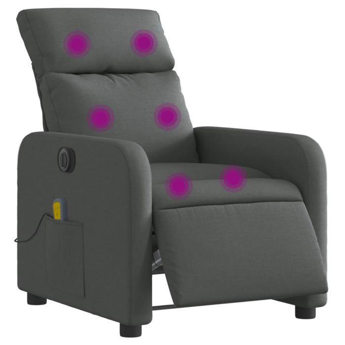 VidaXL Electric Massage Recliner, Relaxation Chair with Adjustable Backrest and Footrest, Salon Seat 3206691