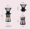 Coffee & Tea Brewer Heat-Resistant Borosilicate Glass,Pour Over Coffee Maker Tool Dripper,Coffee Brewing Pot,for Home Office