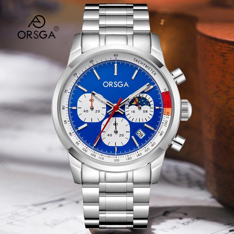 2025 New Mens Watches Luxury Quartz Chronograph Wrist Watch For Man Sapphire Mirror Waterproof Men Gift Clock Luminous