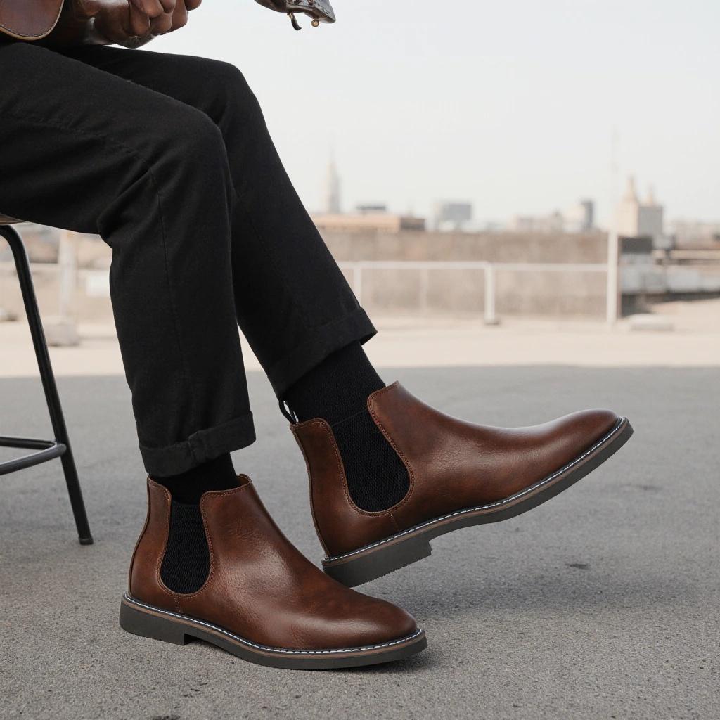 Chelsea Boots Men 2026 Retro Brand Comfortable Fashion Casual  Chelsea Boots