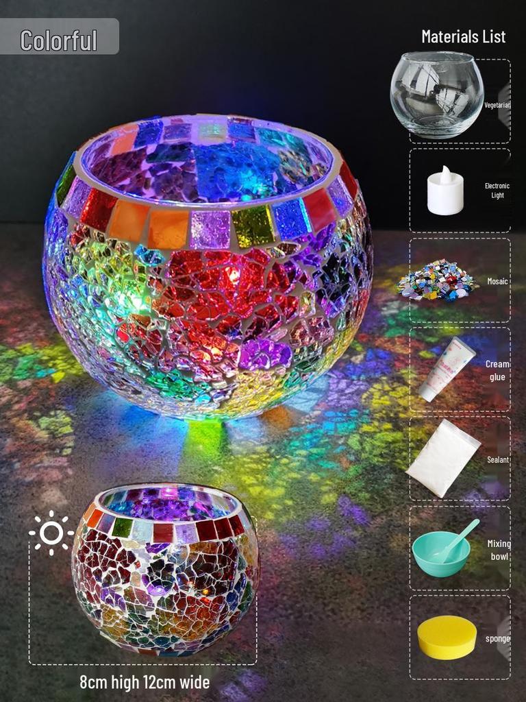 Handgefertigter Mosaikglas-Kerzenhalter - Kreatives DIY-Geschenk für den Lehrertag