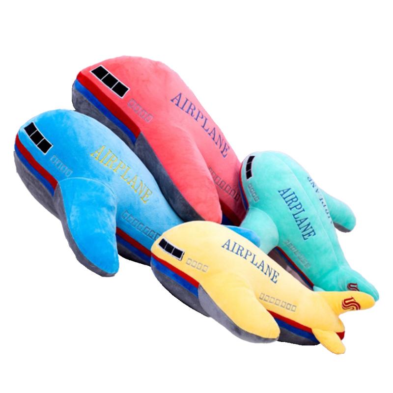 Simulation Airplane Plush Doll Super Soft Aircraft Stuffed Toys Kids Sleeping Cushion Throw Pillow