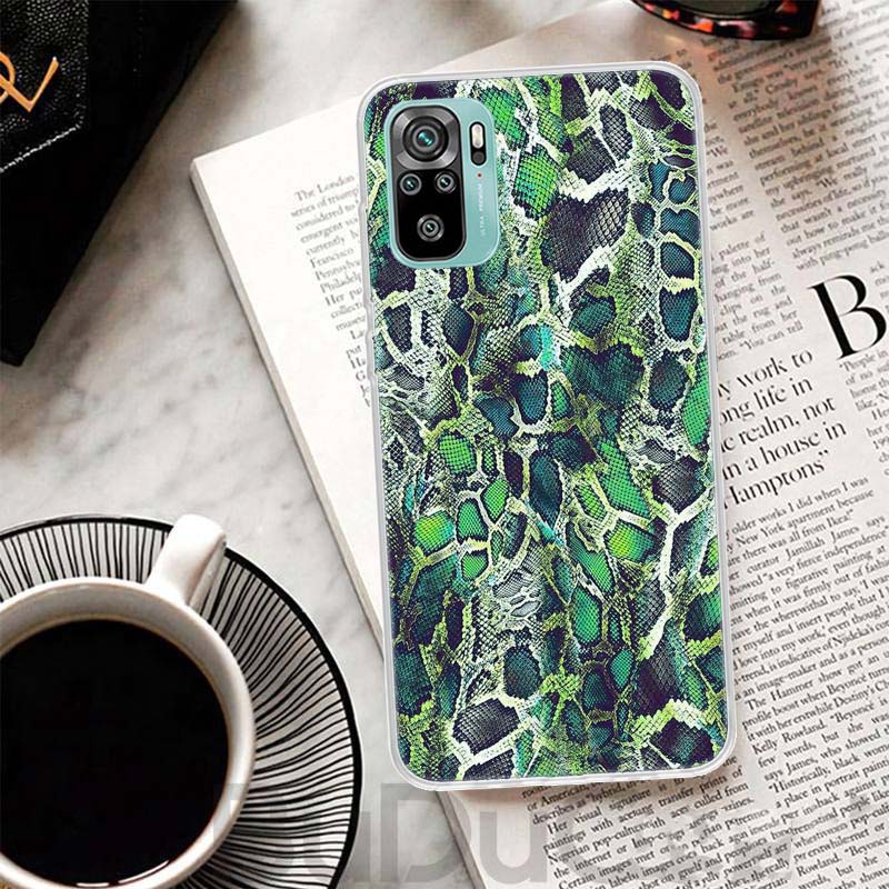 Pink Snake Skin Printing Drawing Cover For Xiaomi Redmi Note 14 13 12S 12 11 Pro Plus Phone Case 11S 10S 10 11E 11T 14Pro 13Pro Redmi Note 13 Pro 4G