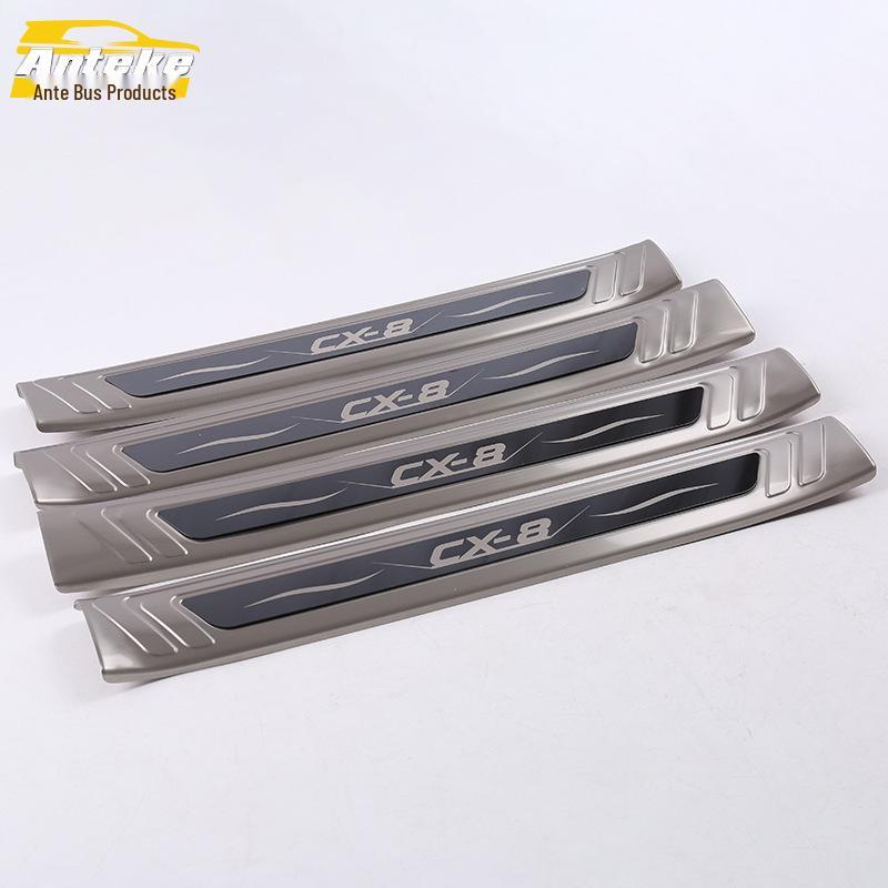 19 CX8 Sill & Bumper Trim Stickers: Bright Strips & Trunk Plate Modification Accessories