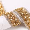 Gold, Silber, Perle Harz Strass Gemischter Diamantstreifen Heißschmelzkleber Heißer Diamantstreifen Tasche Bekleidungszubehör