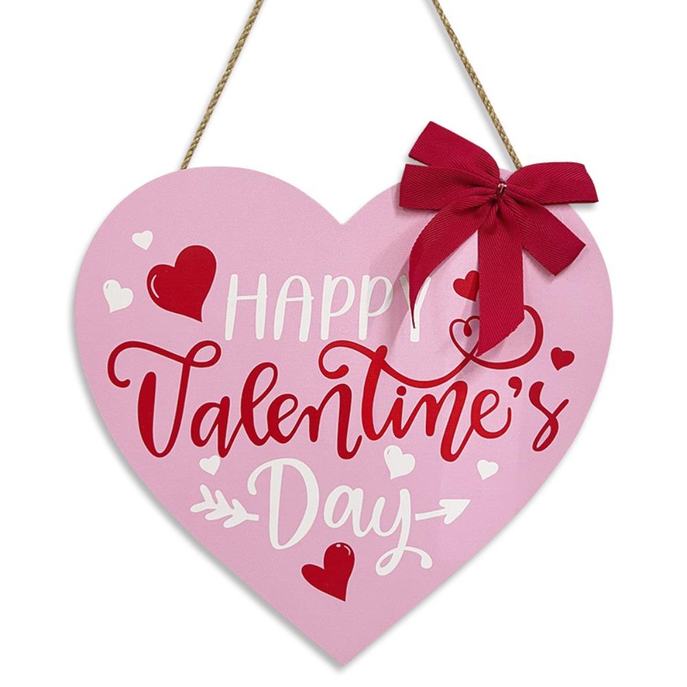 Romantic Red Heart Hanging Ornament Handmade Happy Valentines Day Decor  Wedding Party
