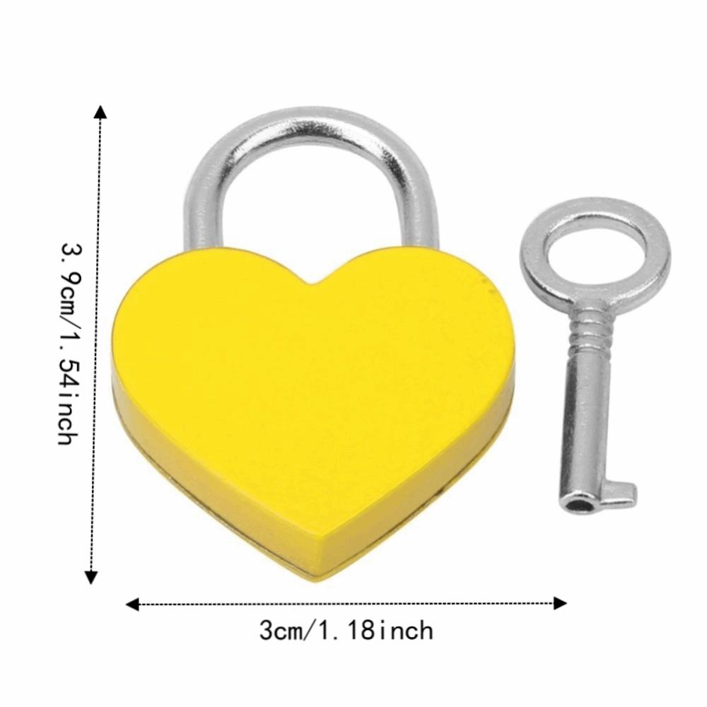2pcs 2 Sets Heart Shaped Padlock 30x39mm Size Love Lock Padlock For Romantic Occasions