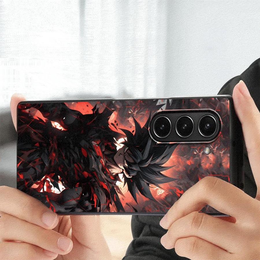 Dragon Ball Super Cool Goku Back Phone Cover Case for Samsung Galaxy ZFold5 ZFold6 ZFold7 ZFold4 ZFold3 Z Fold 7 6 5 4 3