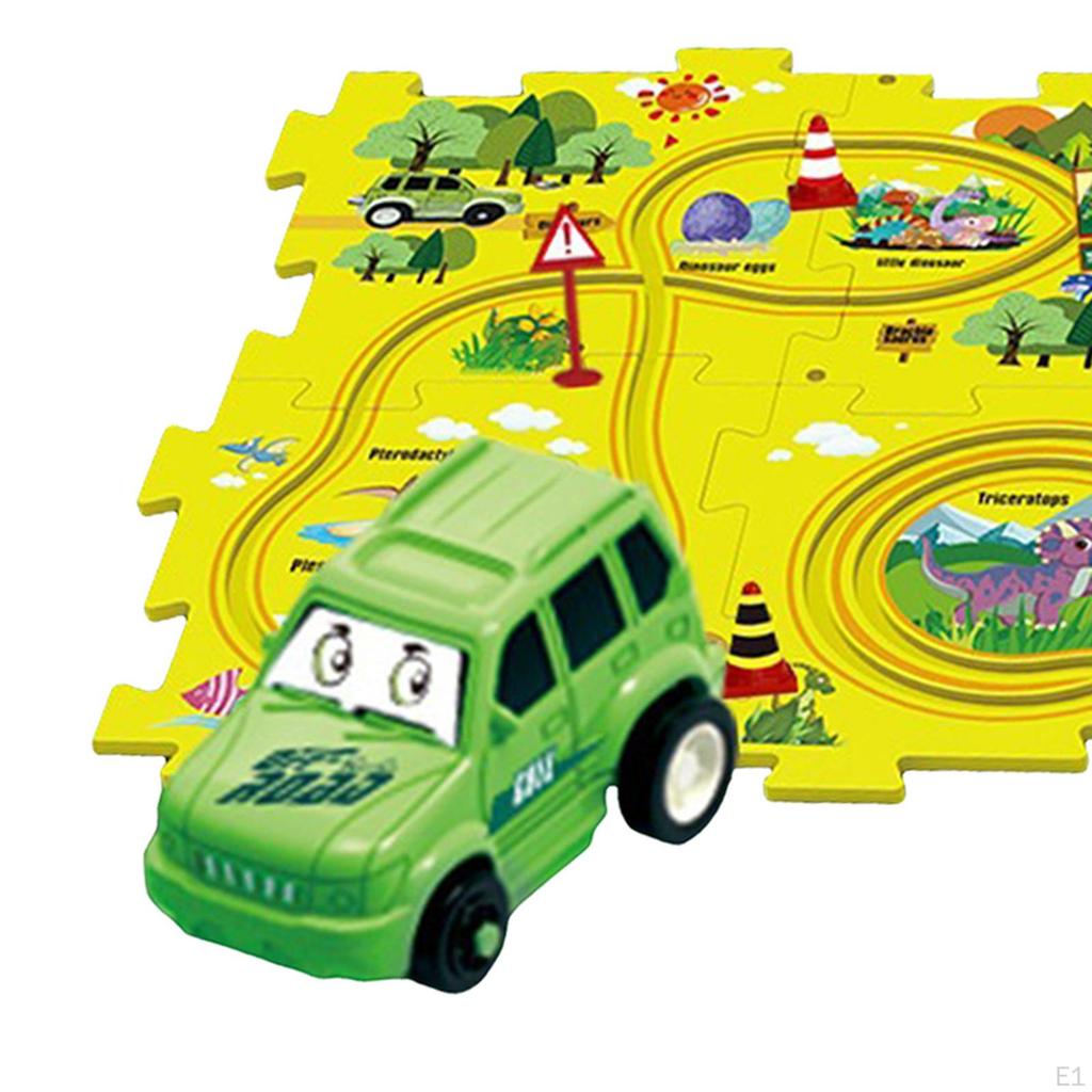 City Road Puzzle for Kids Puzzles Track Play Set Building Blocks Girls