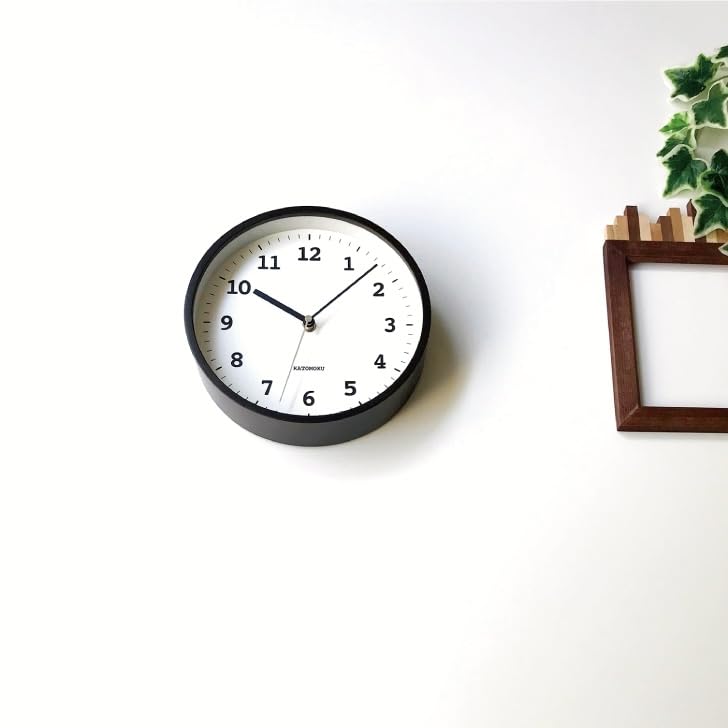 KATOMOKU Sperrholz Größe Wanduhr mit durchgehendem Sekundenzeiger Durchmesser Uhr, 13, braun, km-84BR, Zeiger, 20,2cm (Quarzuhr)