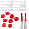 10 Sets Silicone Caulking Nozzles Tube Nozzle Cap Cartridge Nozzle With Red Nozzles Cap Sealing Cap Household Sealant Tool