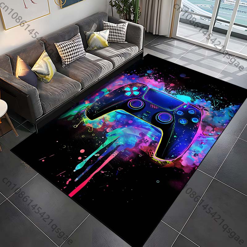 15 Sizes Modern Gamer Carpet Rug for Bed Room Living Room Bathroom Mat Creative Door Mat Cloakroom Home Decor Play Room Area Rug